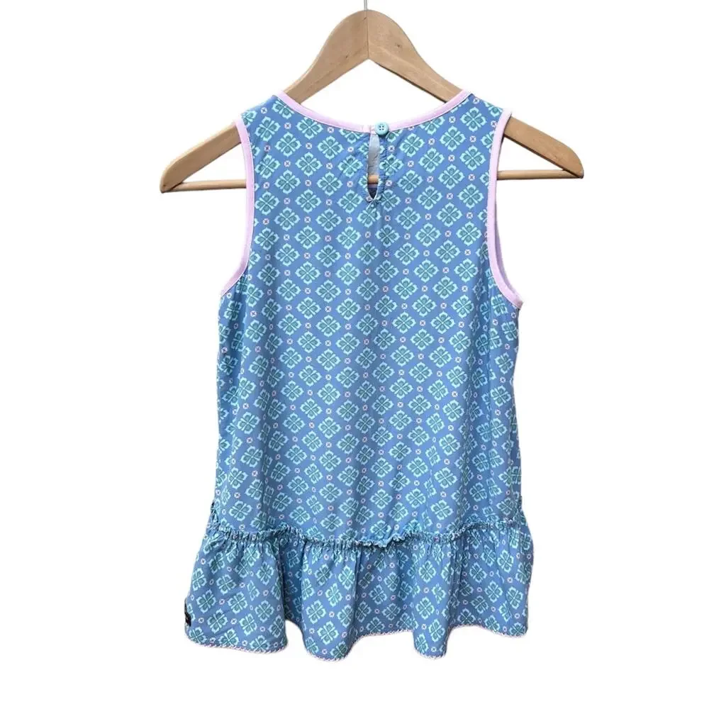 Matilda Jane Abbie Tunic Girls 10 Blue Flounce Ruffle Top Just Imagine Summer